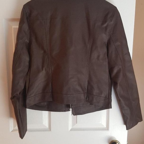 Old Navy Brown Moto jacket.  New with tags.  Size large - Picture 3 of 5